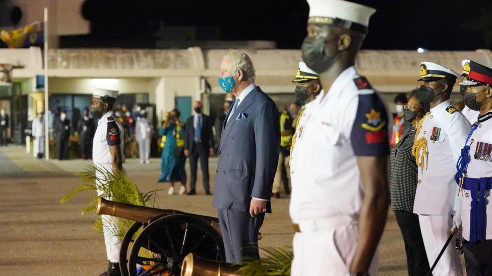 prince charles arrives in barbados