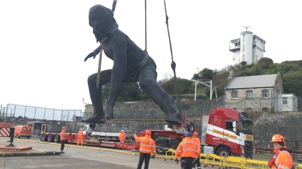 Messenger arriving in Plymouth