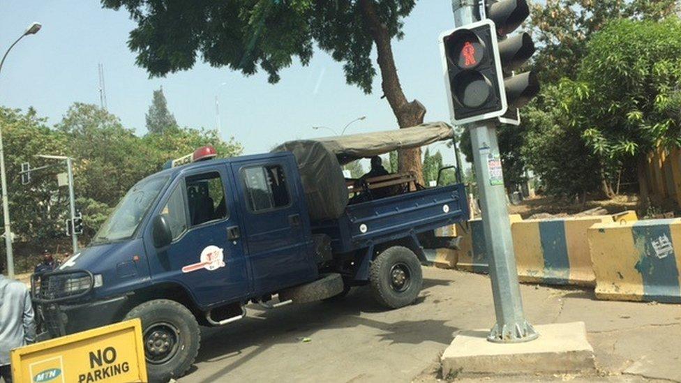 Police guard Abuja office of MTN