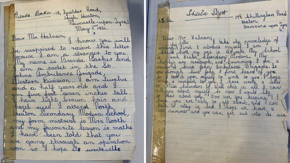 The letters written by Brenda Barker and Sheila Scott