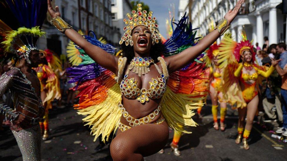 Performers at the Notting Hill carnival