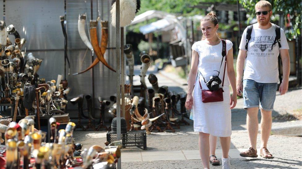 Tourists visit the old town of Tbilisi, Georgia 23 June 2019