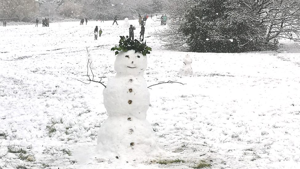 A snowman