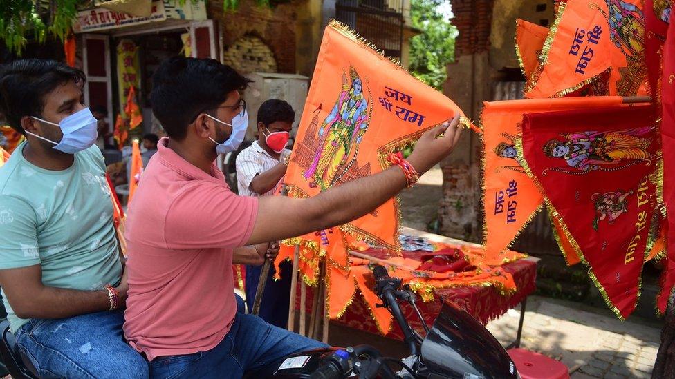 Man buys Lord Ram flag ahead of the inauguration ceremony