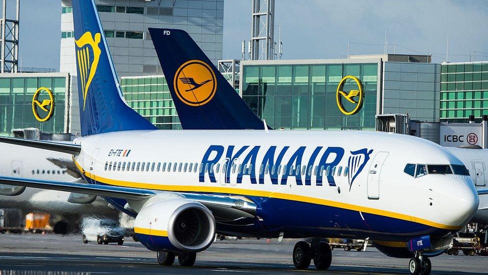 A Ryanair plane