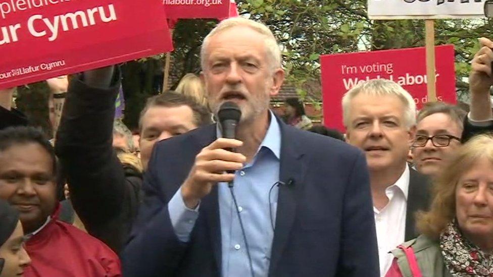 Jeremy Corbyn in Cardiff