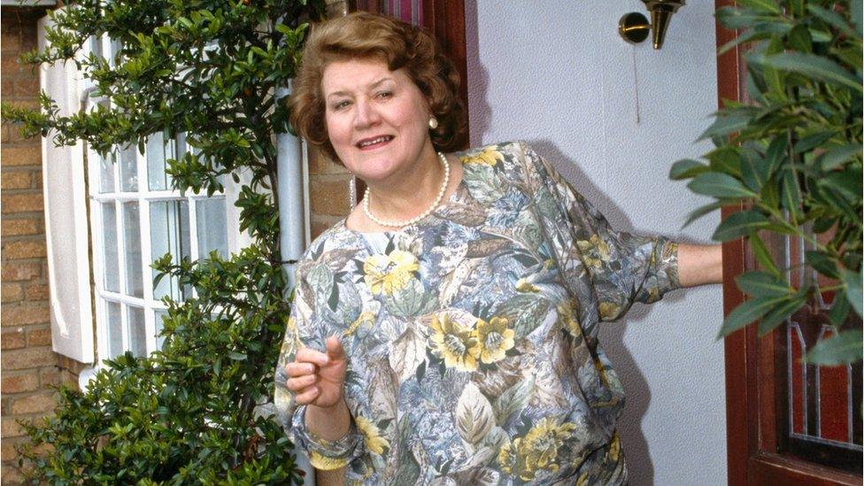 Patricia Routledge, in TV series Keeping Up Appearances