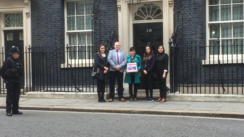 The Briddon family at Downing Street