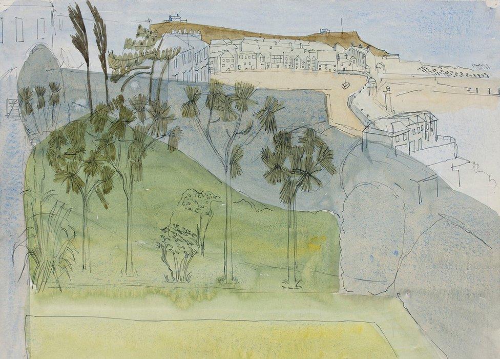 Wilhelmina Barns-Graham's untitled (view of St Ives) in 1943