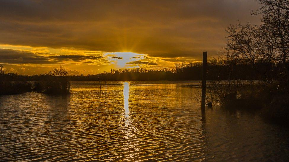 Sunset over Wroxham Broad, Norfolk