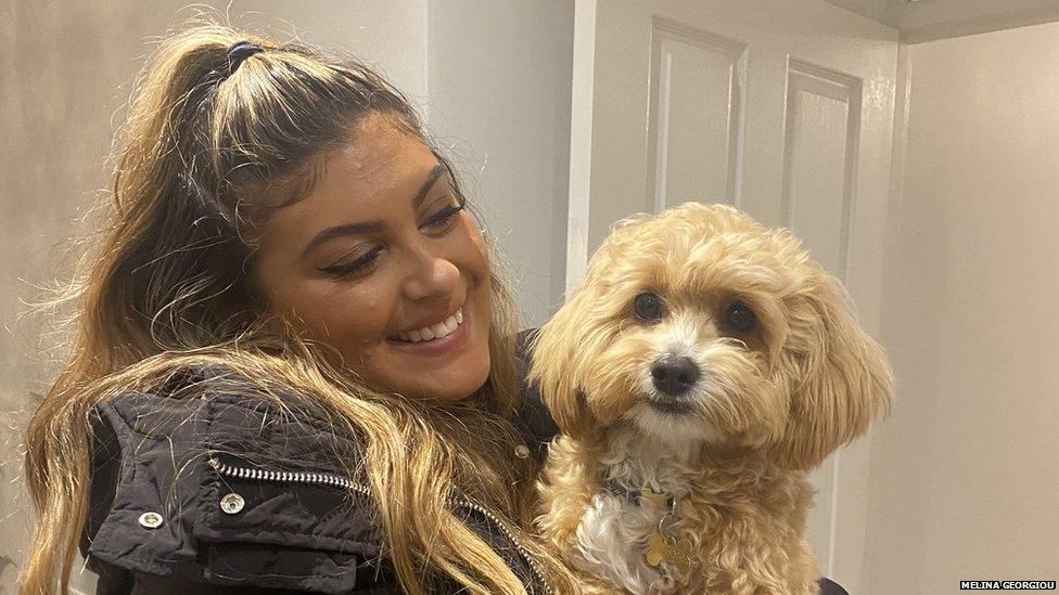 Melina Georgiou and her dog Nala