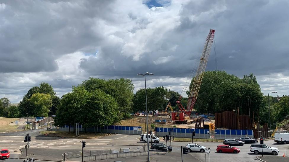 Crane at Bass Recreation Ground