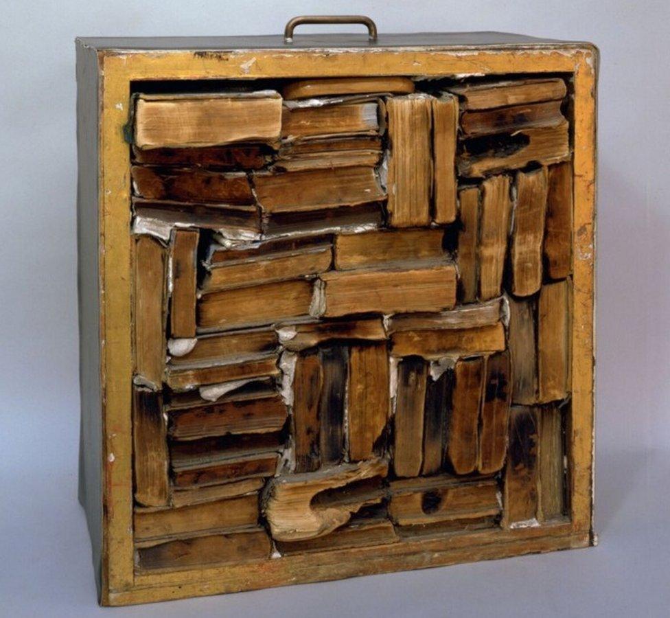 John Latham, Drawer with Charred Material, 1960,