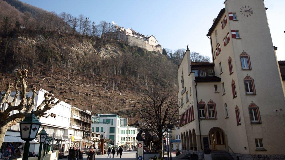 Vaduz and Vaduz Castle - home of Liechtenstein's royal family