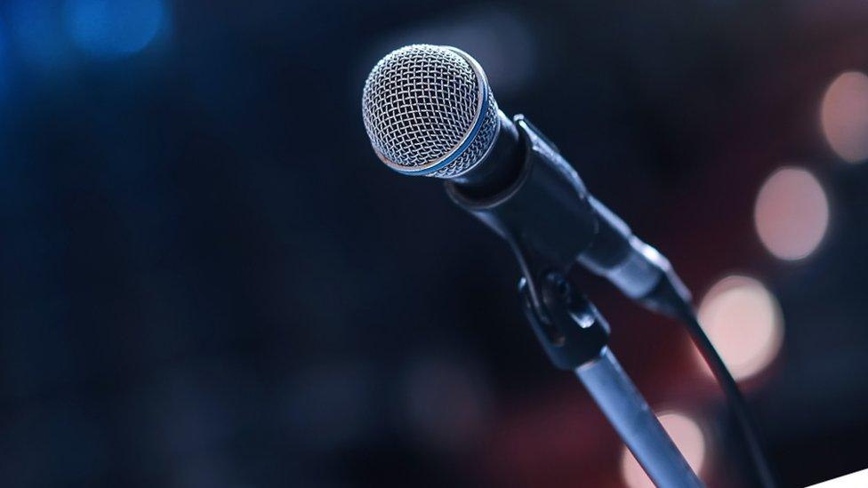 Stock image of a microphone