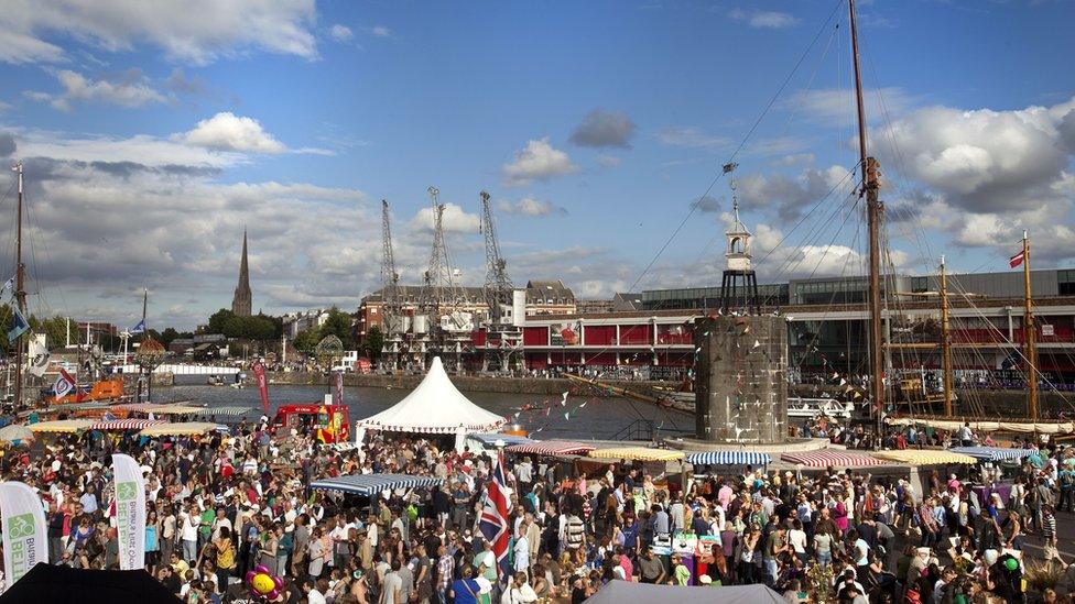 Crowds at the Bristol Harbour Festival