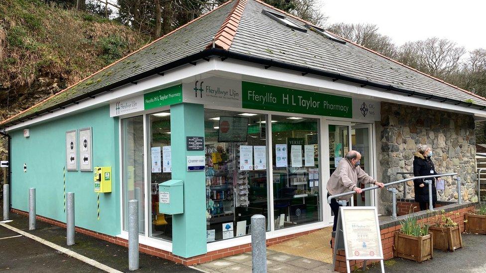 Patients outside Fferyllwyr H L Taylor Pharmacy