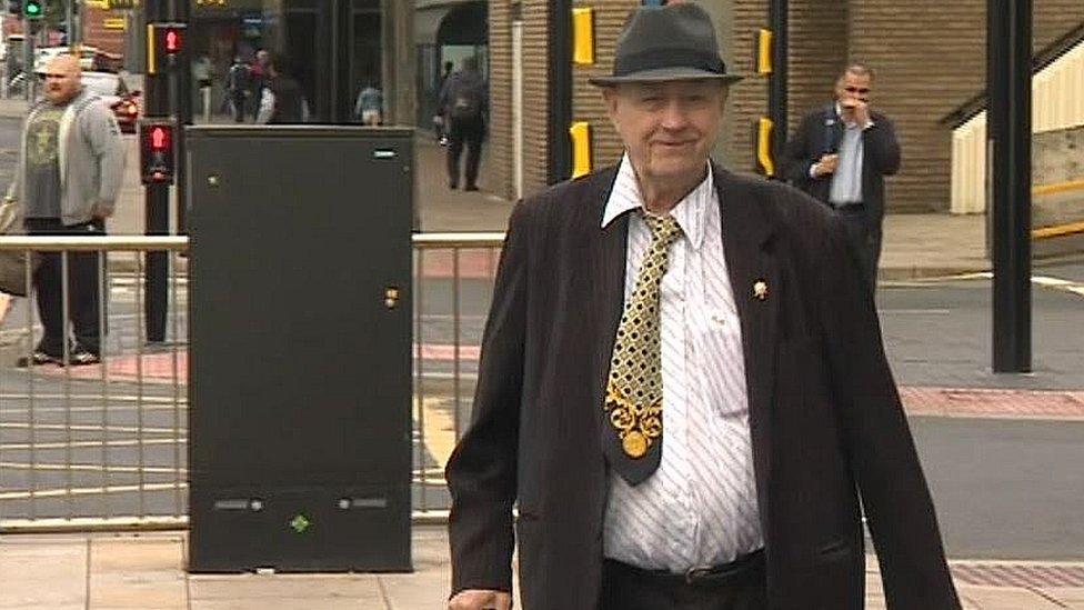 George Reynolds arriving at court in 2019