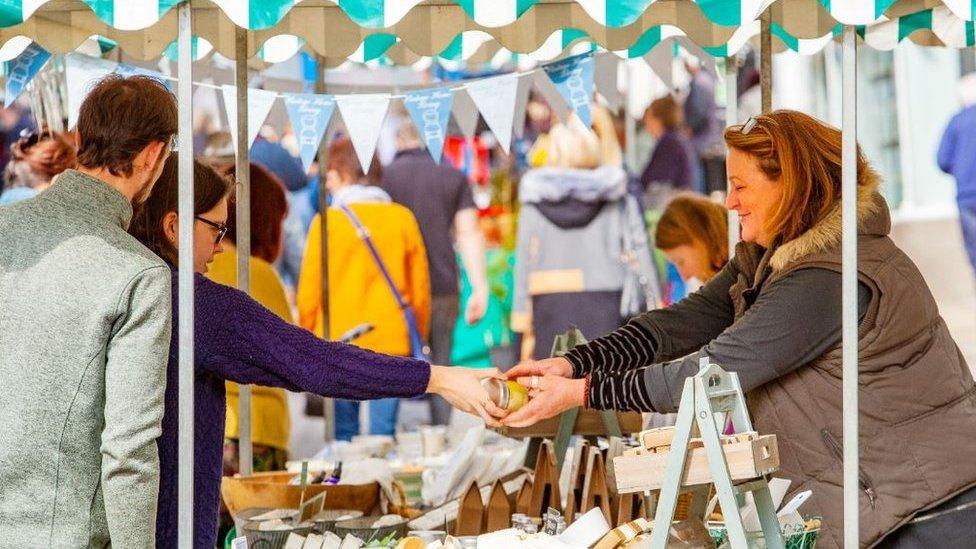 The first street market in Penzance