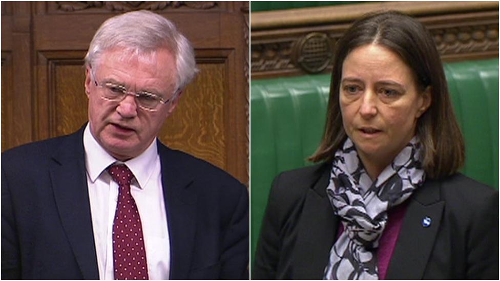 Tory MP David Davis and the SNP's Carol Monaghan