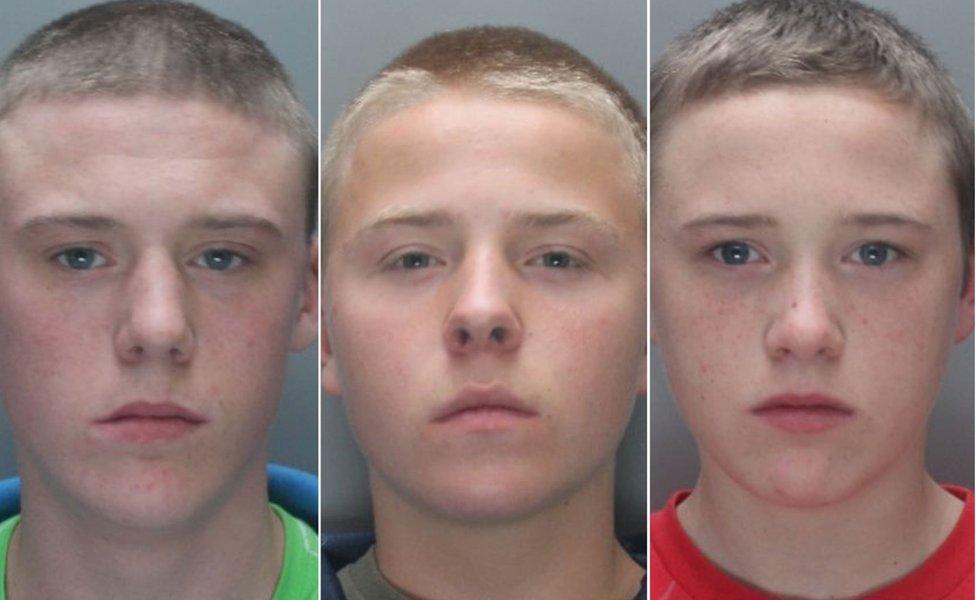 Connor and Brandon Doran, then aged 16 and 14, and their friend Simon Evans, then 14