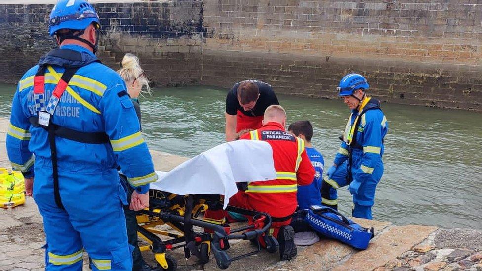 Rescue at Charlestown Harbour