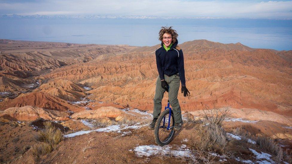 Ed Pratt on his round the world unicycle challenge