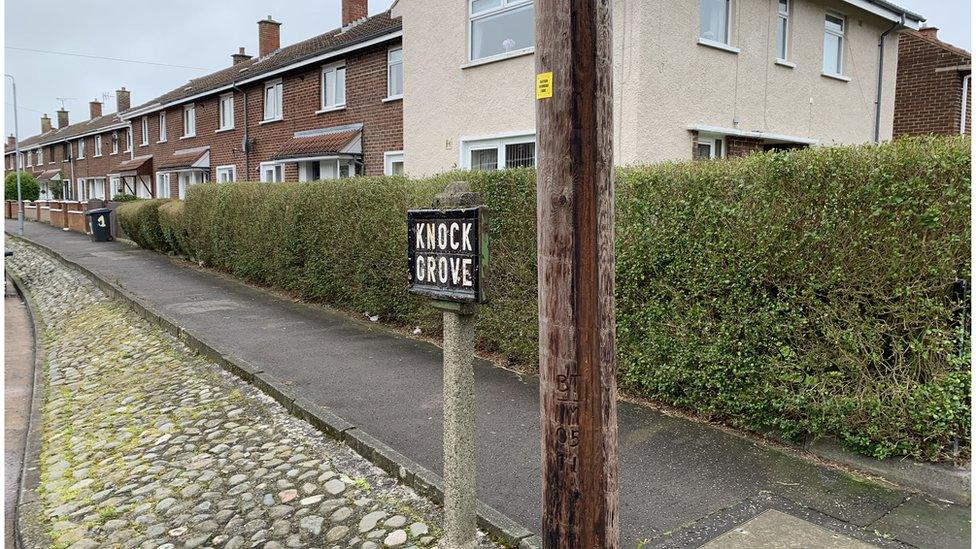 Knock Grove road sign