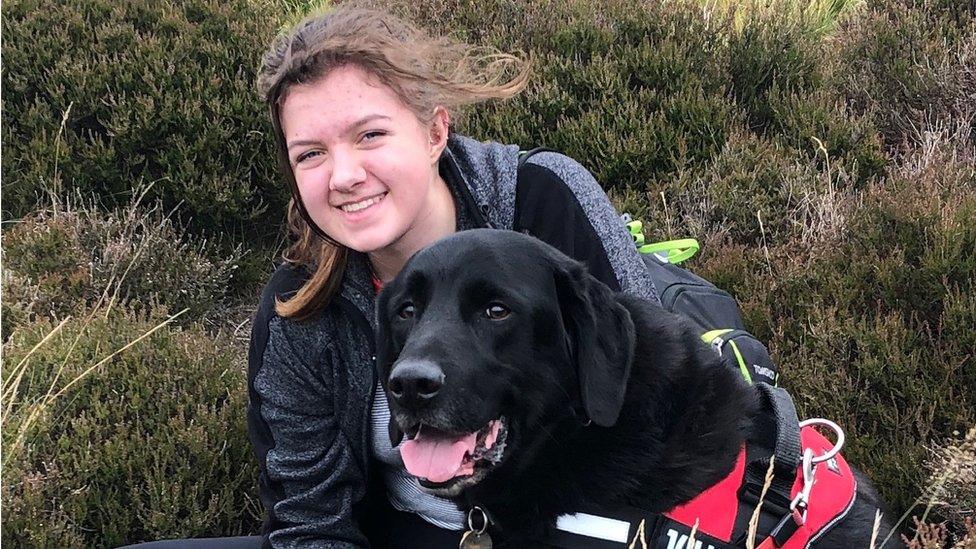 Megan Pollitt with her dog