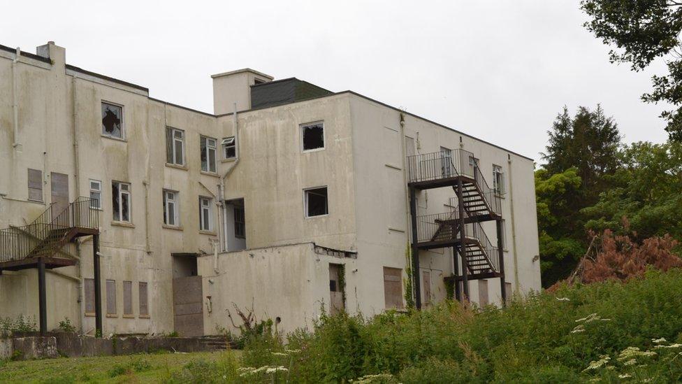 St Martin's hotel in a derelict state