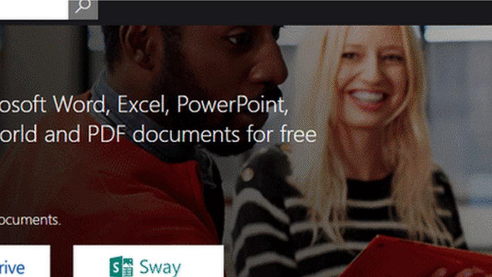 Microsoft Office 365 website