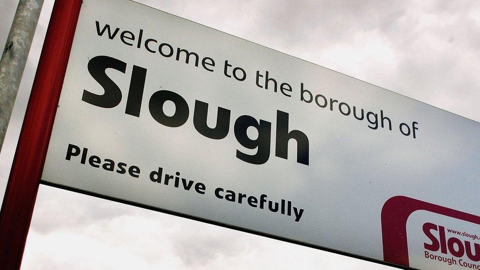 Slough town sign