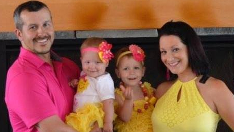 Chris Watts with his wife, Shanann, and two daughters