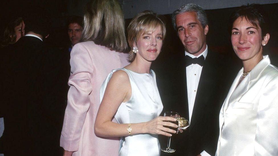 Mack, Jeffrey Epstein and Ghislaine Maxwell at a social event in 1995 in New York