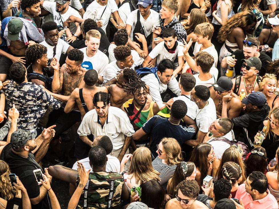 Mosh Pit at the Disya Jeneration Sound System, Notting Hill Carnival, London, 2000s