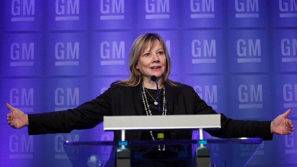 Mary Barra, Chairman and CEO of General Motors, holds a media briefing at the 2016 GM Annual Meeting of Shareholders on 7 June 2016 in Detroit