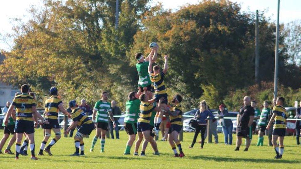 Rugby on Barry's Reservoir Fields