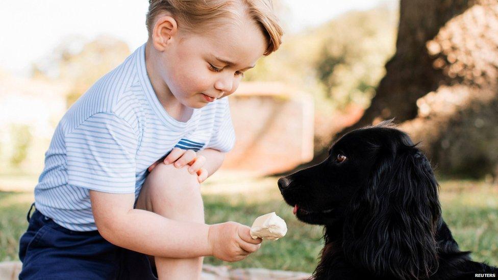 Prince George with dog