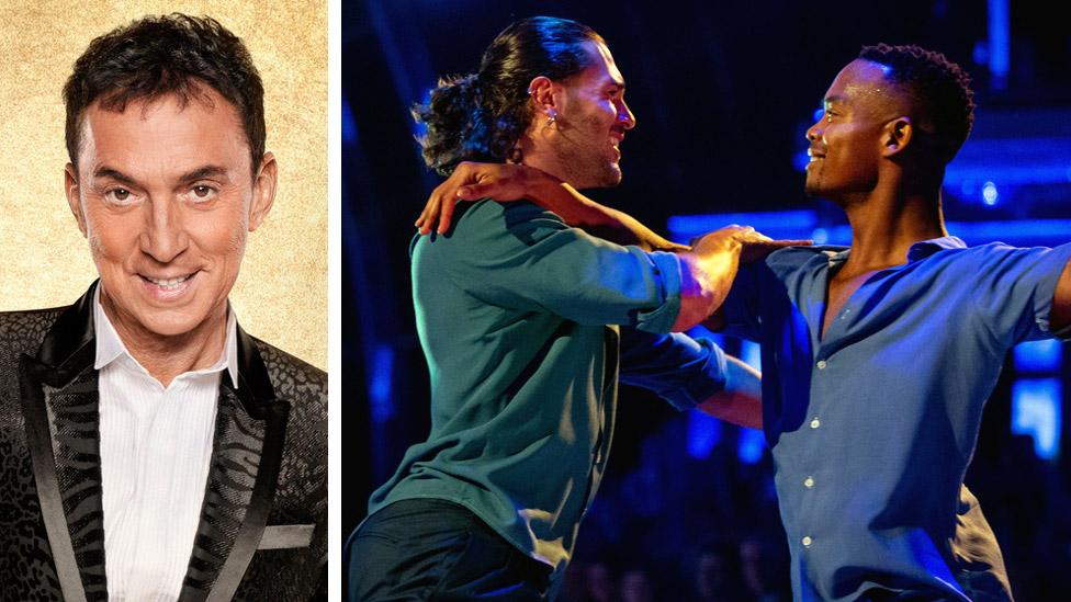 Bruno Tonioli (left), and Graziano Di Prima and Johannes Radebe on Strictly Come Dancing