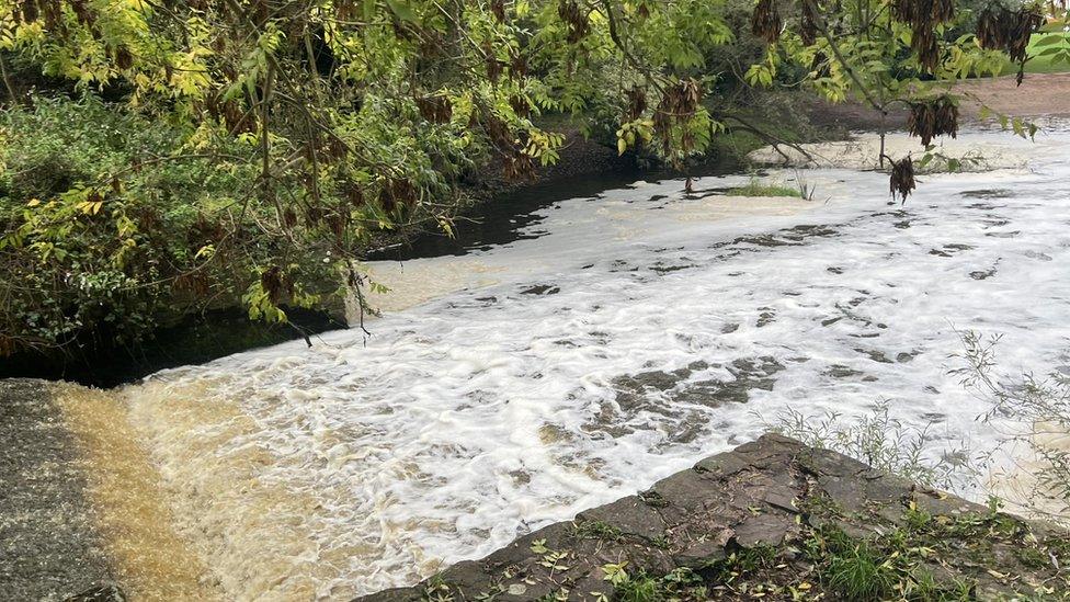 Foam in river