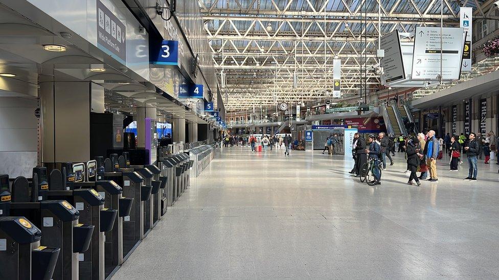 Empty shot of Waterloo Station