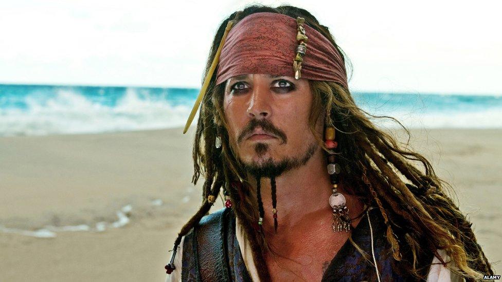 Johnny Depp in Pirates of the Caribbean