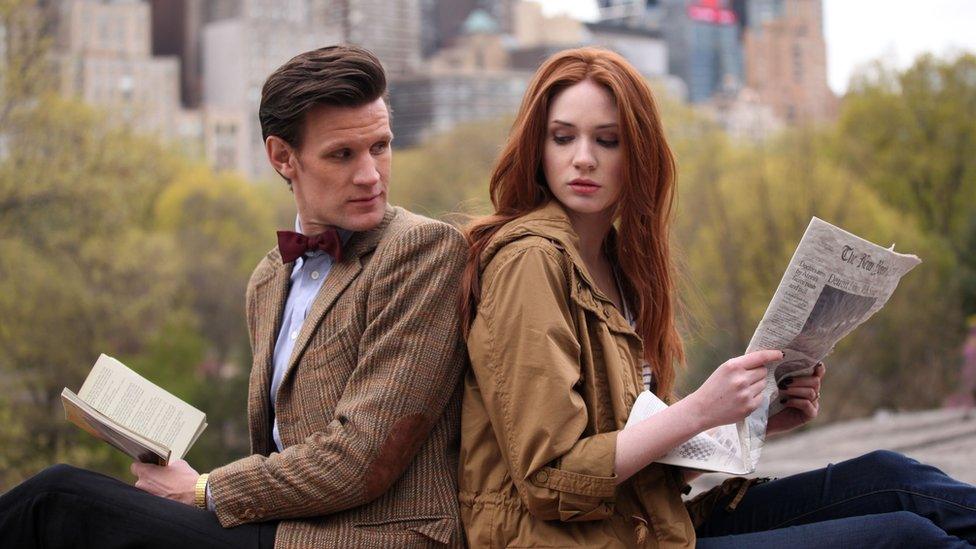 Matt Smith and Karen Gillan