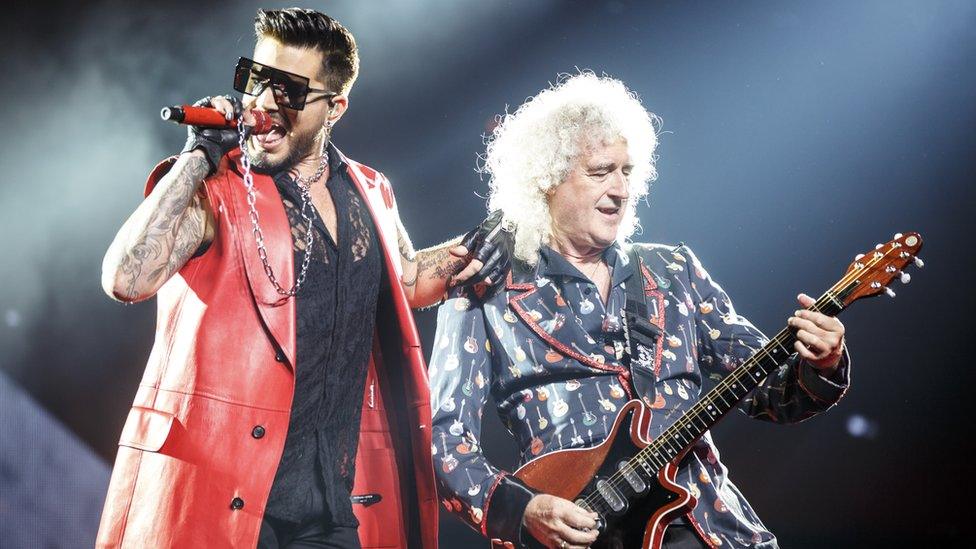 Adam Lambert and Brian May from Queen