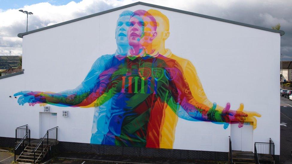 James McClean mural in Derry's Creggan estate