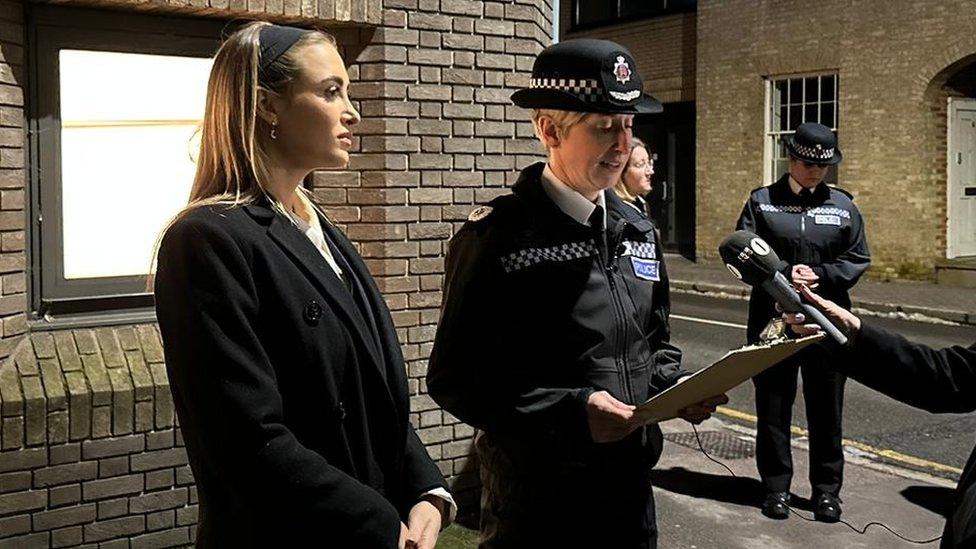 Georgia Harrison with Assistant Chief Constable Rachel Nolan