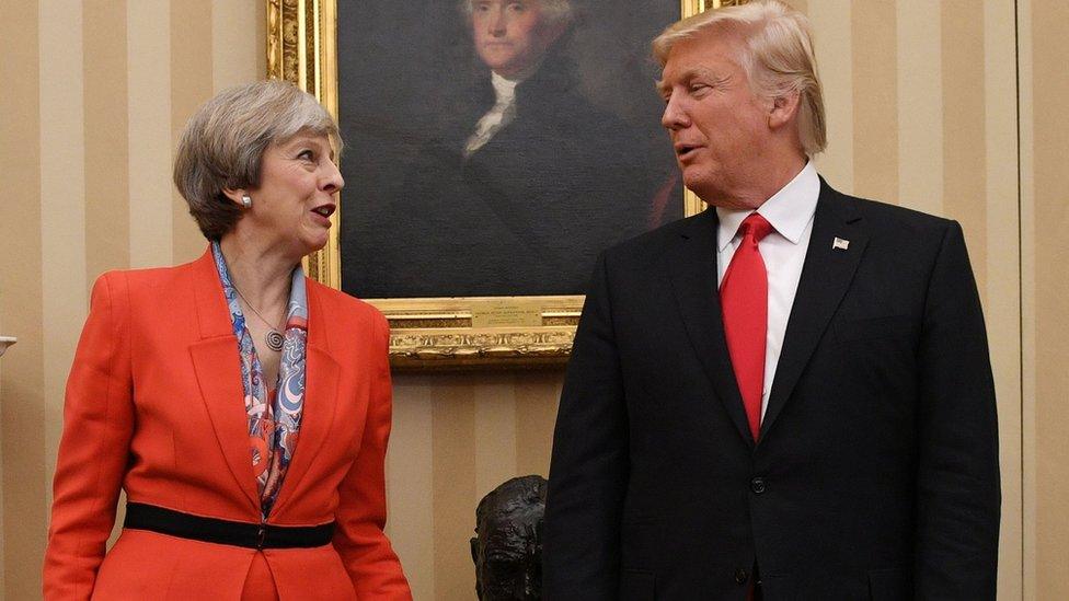 Theresa May and Donald Trump