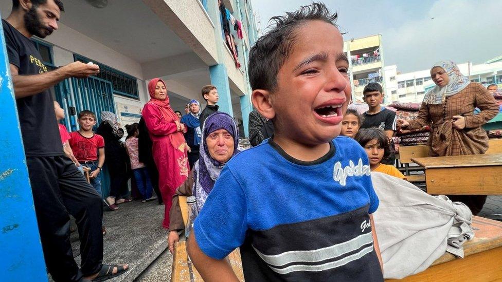 Aftermath of an Israeli strike, in Jabalia in the northern Gaza Strip