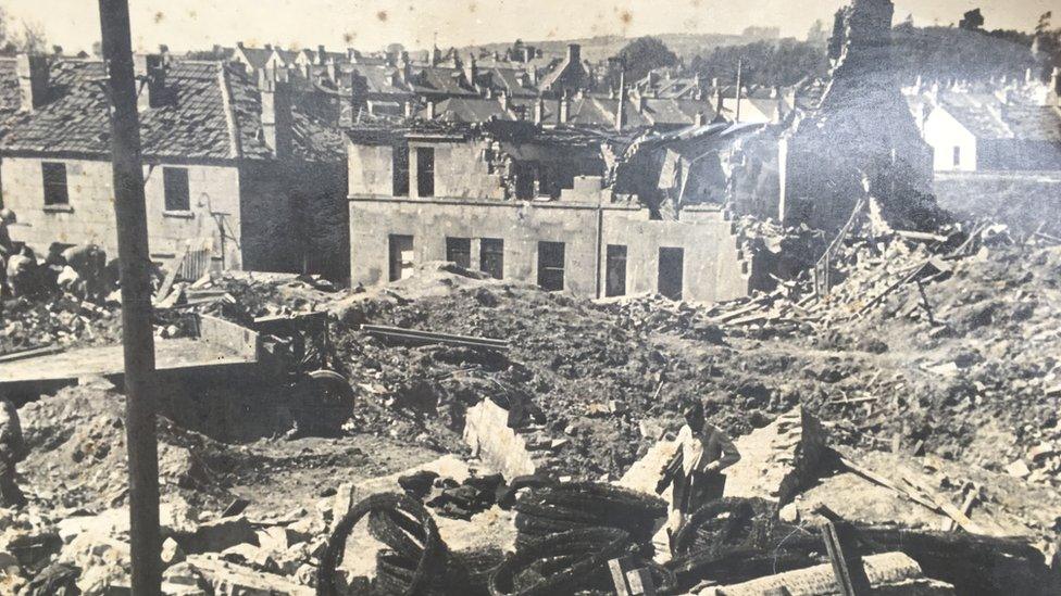 Aftermath of the Roseberry Road air raid