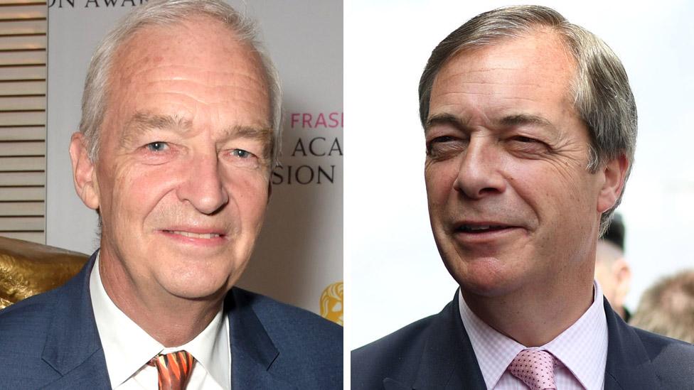 Jon Snow and Nigel Farage